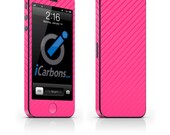 iCarbons Pink IPhone 5 Carbon Fiber Skin FULL COMBO