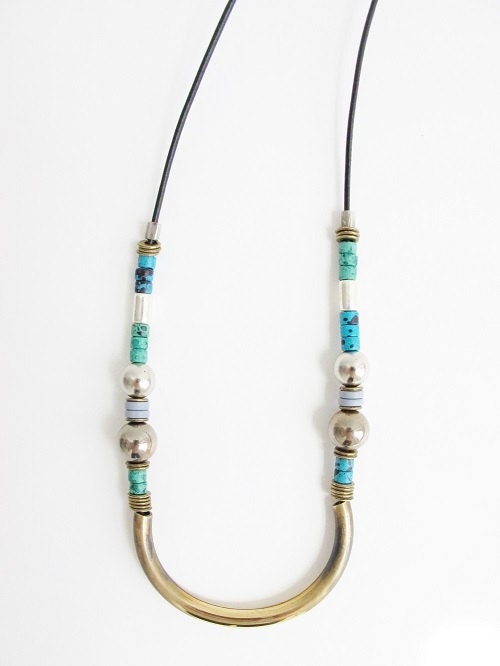 Arc Brass Necklace Fall 13