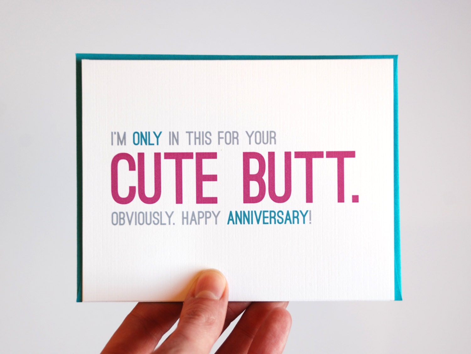 Anniversary Card - Cute Butt - Funny Anniversary Card