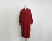 1950s red velvet evening/ opera coat, size medium or large