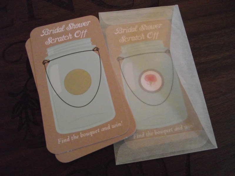 Mason Jar Bridal Shower Scratch Off Game - 10 cards Il_170x135