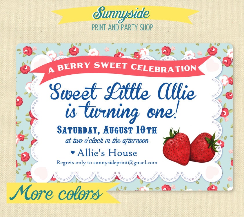 Berry Farm / Farmer's Market Birthday Invite - Printable Il_170x135