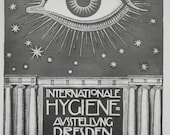 Vintage Poster, International Hygiene Exhibition, Pauline Bush and Warren Kerrigan in A Pictures, Antique Print, Bevis, 1972
