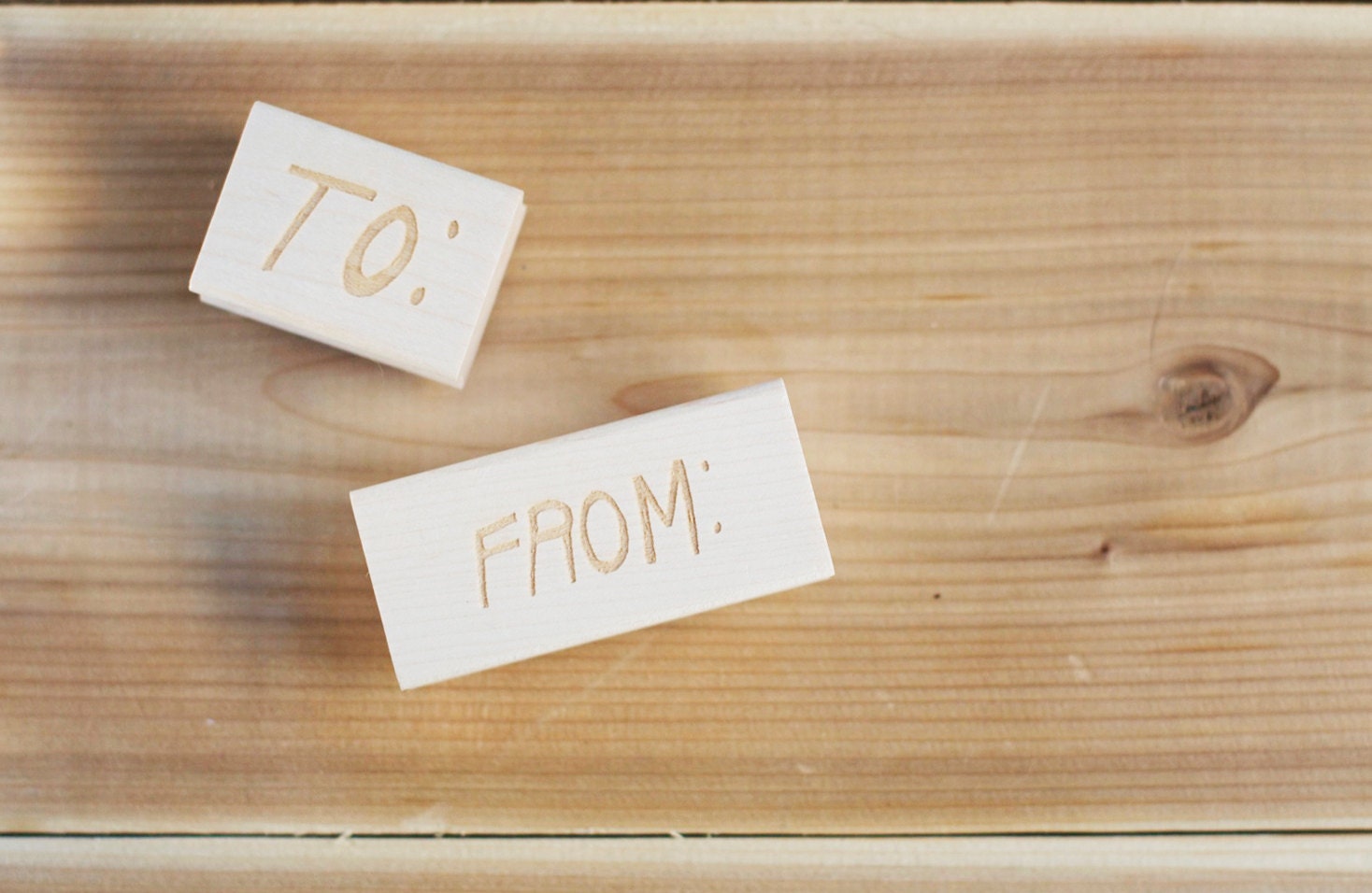 to from rubber stamp - stationery gift stamp - last chance sale 50% OFF