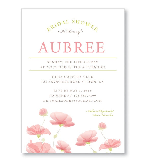 Floral Bridal Shower Invitation