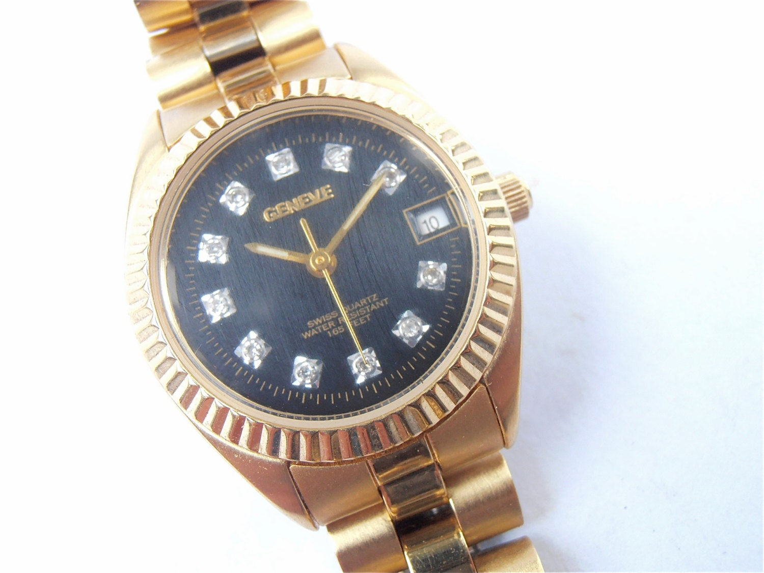 Vintage Geneve Ladies Watch Geneve Ladies Gold Tone Watch Geneve Inspired Watch Geneve Dress Watch Fashion Accessory Geneve Crystal Watch
