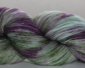 Sparkle (gold)- 100 grams - Hand Dyed Yarn- Purple Avocado Pale Blue