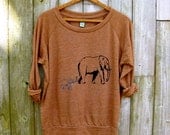 me and mama Elephant Shirt, Gift for Mom, Slouchy Pullover, Yoga Top, S,M,L,XL