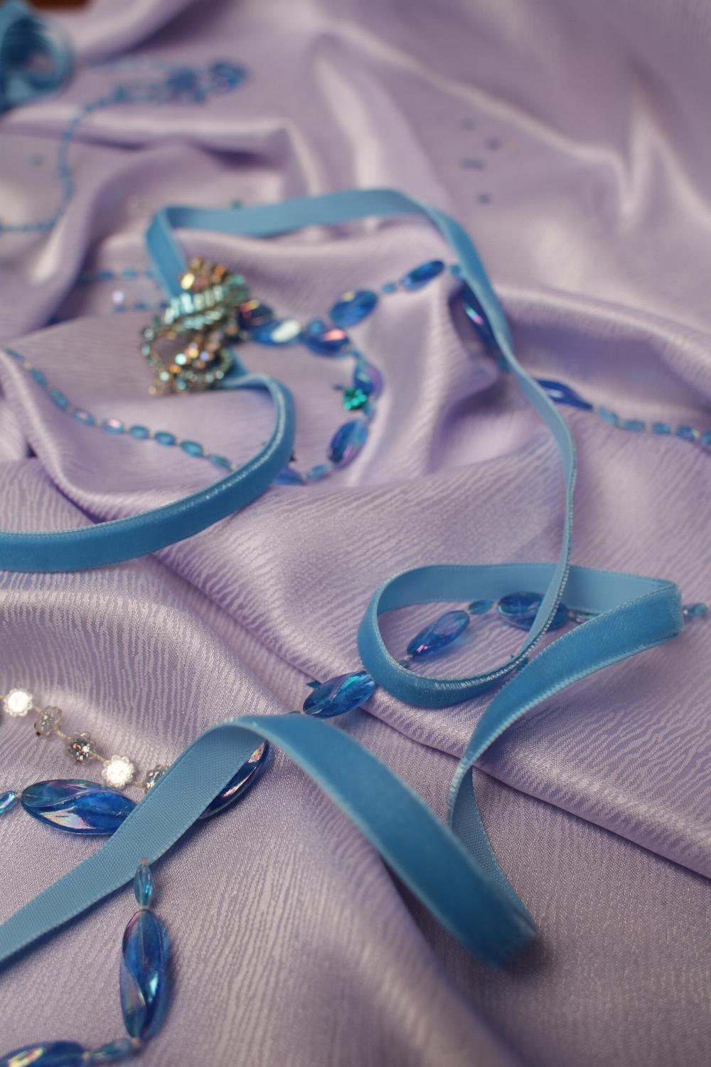 vibrant mid blue velvet ribbon - good quality - multiple lengths available