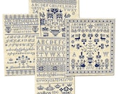 4 Sampler Patterns - Letters from the North 1, 2, 3 & 4 - Instant Download PDF Pattern