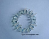 Sea glass bracelet. Beaded beach glass jewelry.