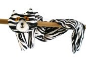 Flat Cat Rice Heat Cold Pack Microwavable for Neck Head Shoulders Black & White Zebra Print Cat
