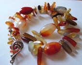 Agate Fire Love gemstone necklace 440
