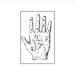 Palm Reading chart sign - smaller size