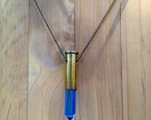 Blue Topaz Bullet Necklace