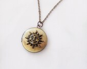 Sun God Locket Necklace