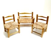 Vintage Handmade Wood Rush Doll Furniture
