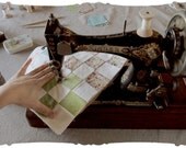 learn to quilt: tutorial kit. liberty floral craft kit. "nine-patch" patchwork pattern. (watch appleturnover's old school movies)