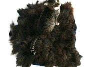 Sheep-friendly Pet Bed Mat Wool Fleece Felted Rug - Black Shetland