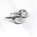 Mini Circles Black Silver Earrings / Rustic Simple Everyday Jewelry