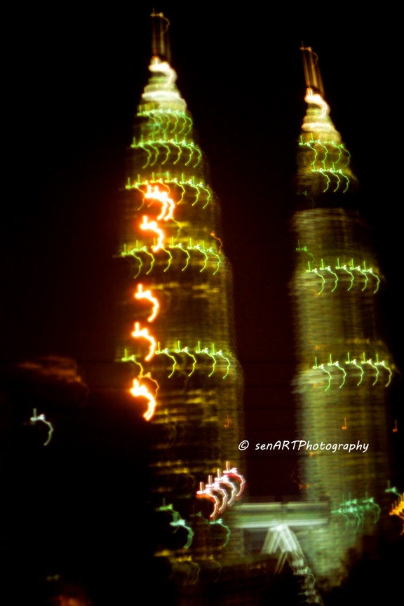 Twin Towers In Kualalumpur 8"x12" Fine Art Wall Decor Cityscape Photograph For Modern Cafe Bar Pub Hotel Restaurant Nursey Home Office