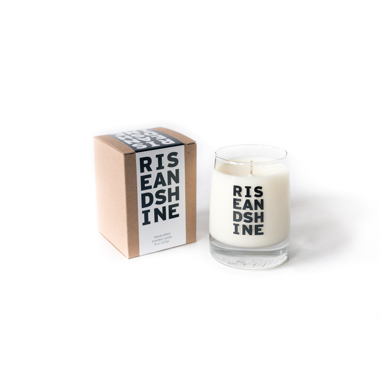 Bergamot Scented Candle in Reusable Whiskey Glass (Rise and Shine)