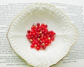 Glass Bead Destash: Red Glass Beads, Red Beads, Red Glass, Bead Destash, Destash, Glass Beads, Glass Bead Lot