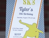 DIY Printable Skateboard Party Invitation - Skater Dude Il_170x135