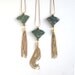 NEW -  green marble fan necklace