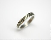Wedding band - size US 8 1/4 - sterling silver ring infinity weave industrial modern hand made