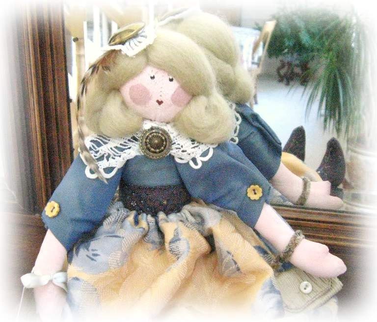 Art Doll Cloth Doll ARIANNA 16 inch OOAK Handcrafted Handmade CharlotteStyle Signed