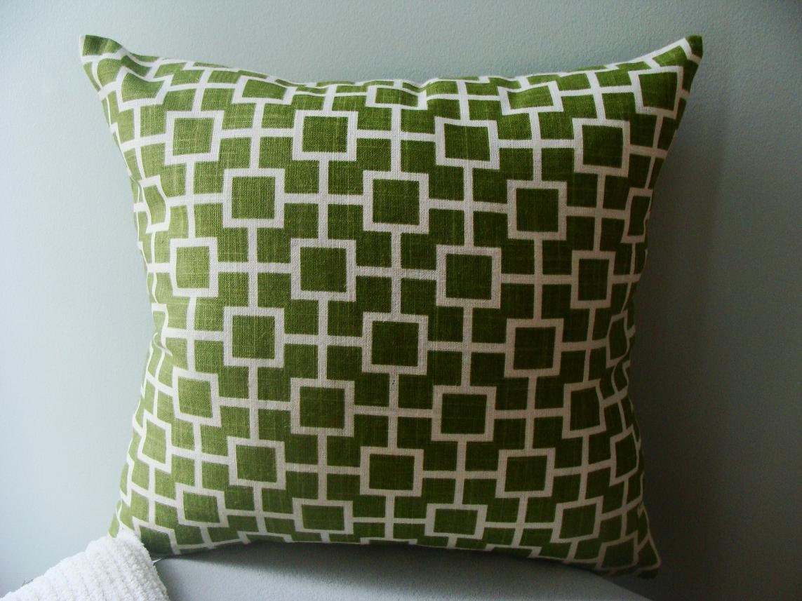 accent pillow cover  Robert Allen designer linen 18x18 decorative stylish modern accent pillow