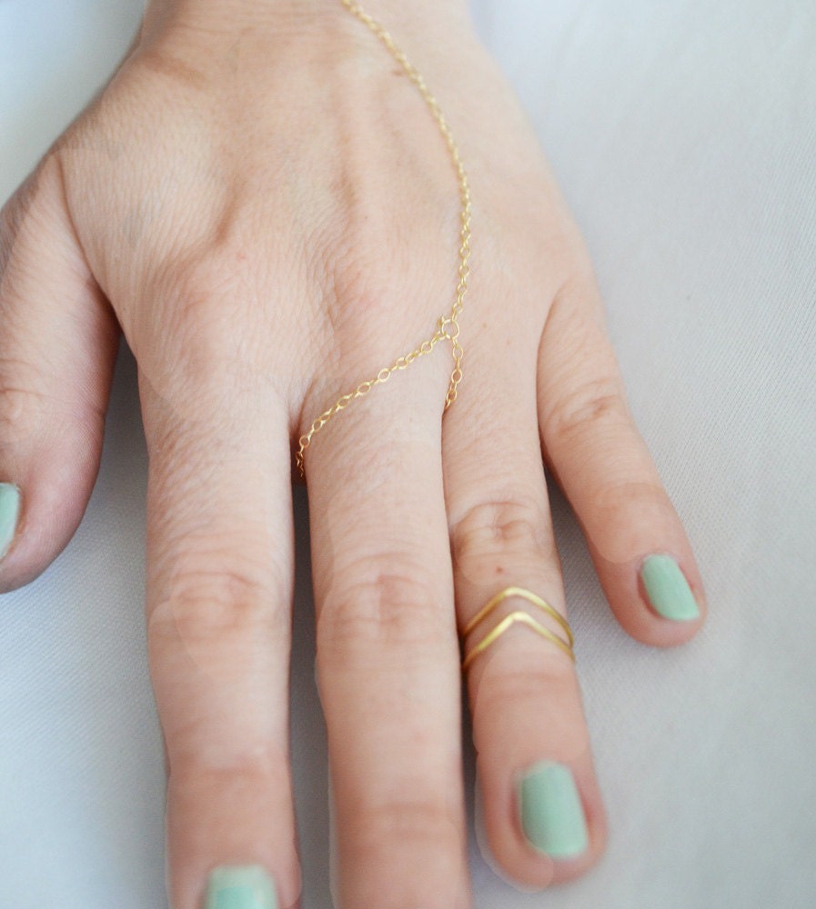 Dainty Gold Knuckle Ring ...