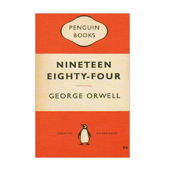 Classic Penguin Book Cover FRIDGE MAGNET Nineteen Eighty-Four made from Sustainable Wood into a Magnet - "Liven up your fridge"
