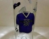 SOCCER Recycled Glass Bottle Accent Lamp/Light-Three Different Lighting Modes