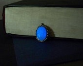 Magic Midnight Agate - Midnight Blue Glow in the Dark Stone Pendant