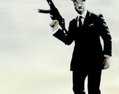 James Bond 007 Quantum of Forest Parody 5x7 Art Print