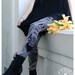 Filigree Art Nouveau Leggings by Carousel Ink - Black Tights - Printed Womens Legging - LARGE