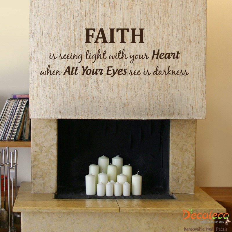 FREE Shipping - FAITH Wall Quote Decal - Bible Wall Quote - Religious Wall Phares - Christian Wall Saying(SKU101)