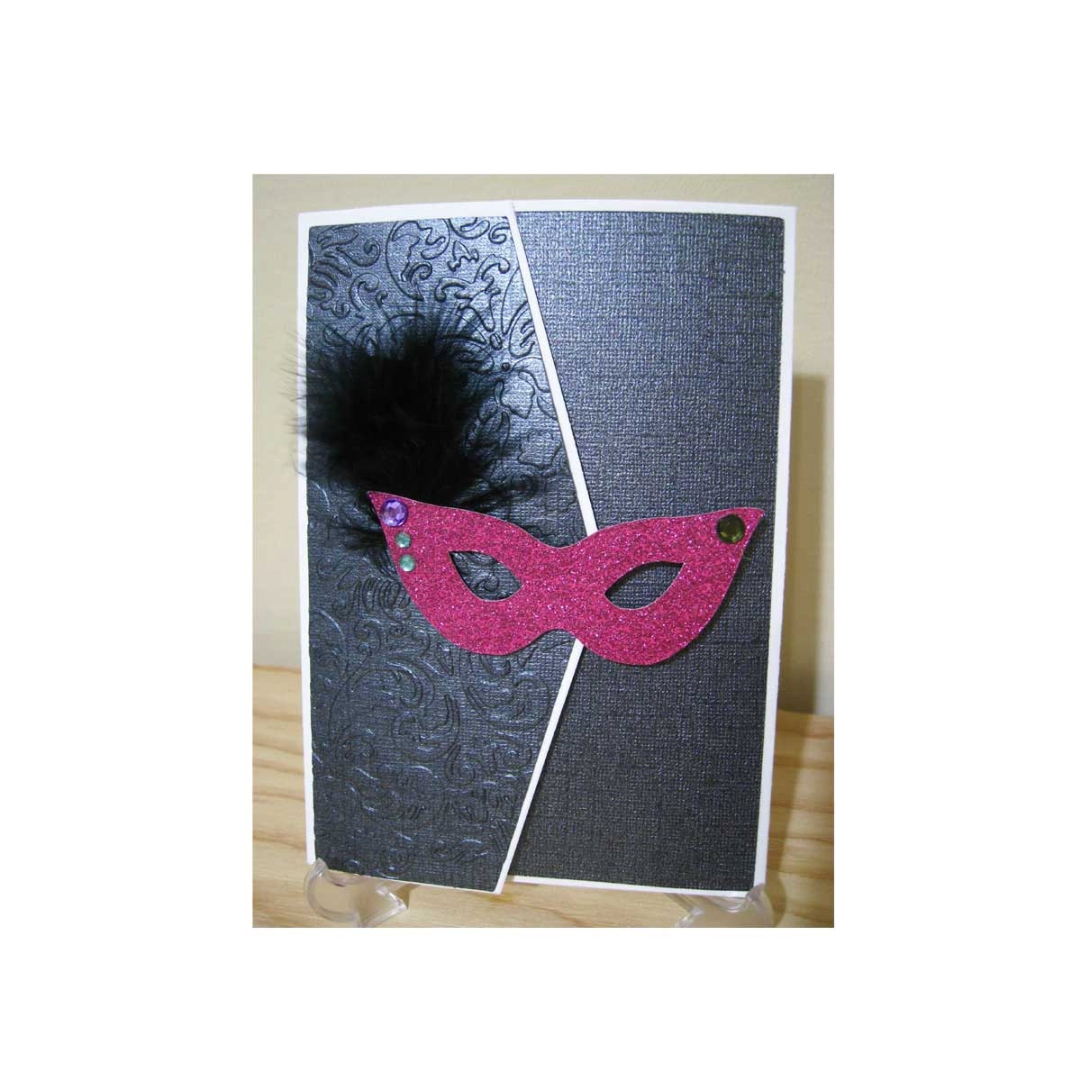Handmade Custom DIY Masquerade Ball Theme Invitation Kit - 5 Invitations for you to assemble - Use for wedding & birthday