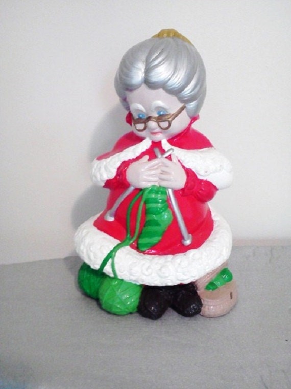 Vintage Mrs.Claus Ceramic Table Top Figure Large 14" Tall