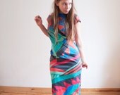Cocktail dress - Colorful Party Dress - Handmade Women's Clothing