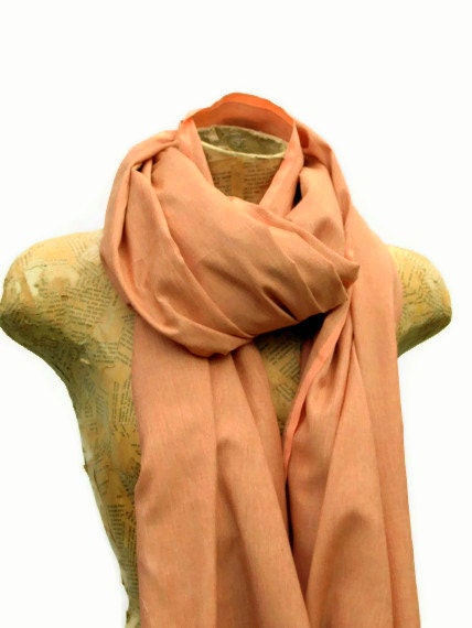 Large Peach Scarf Womens Mothes Day Gift Oversize Pink Spring Accessory