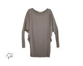 Long Sleeve Dolman Top- French Gray