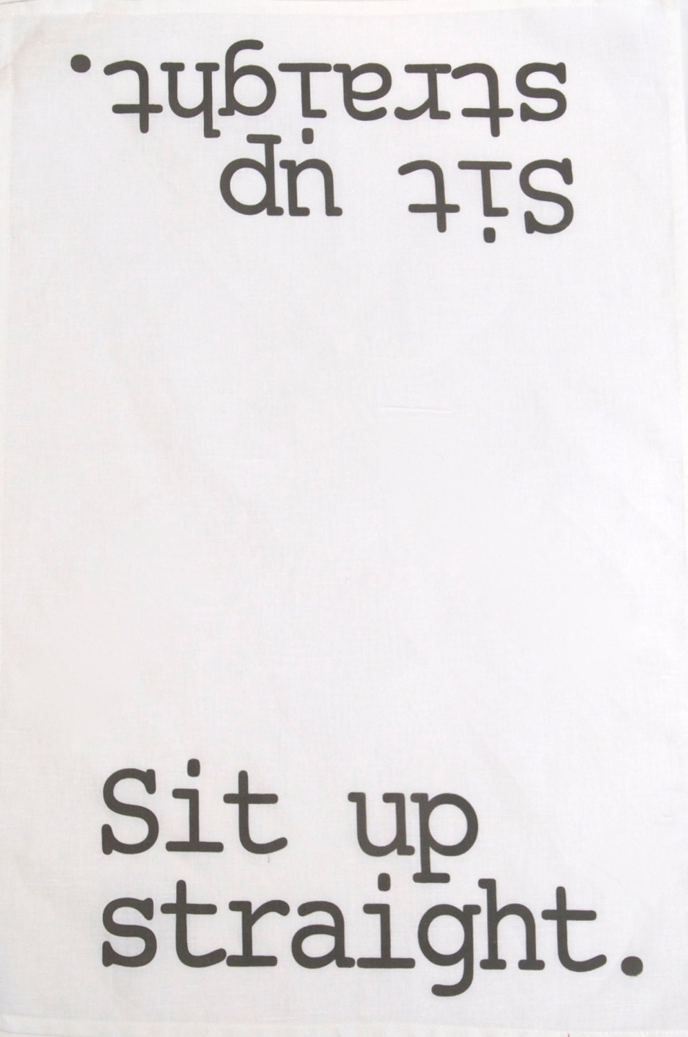 SALE. Cotton/Linen Tea Towel, Hand Printed, Mom Says