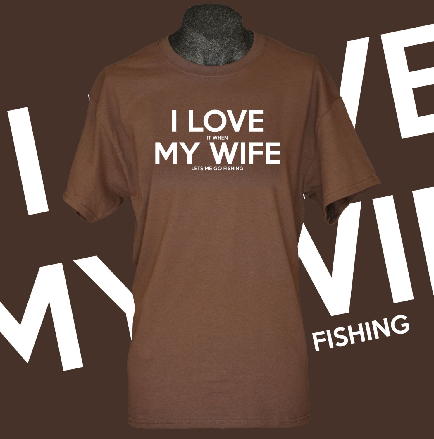 I love my wife t shirt I love it when my wife lets me go fishing funny fisherman fishing tshirt gift for men husband fiance father
