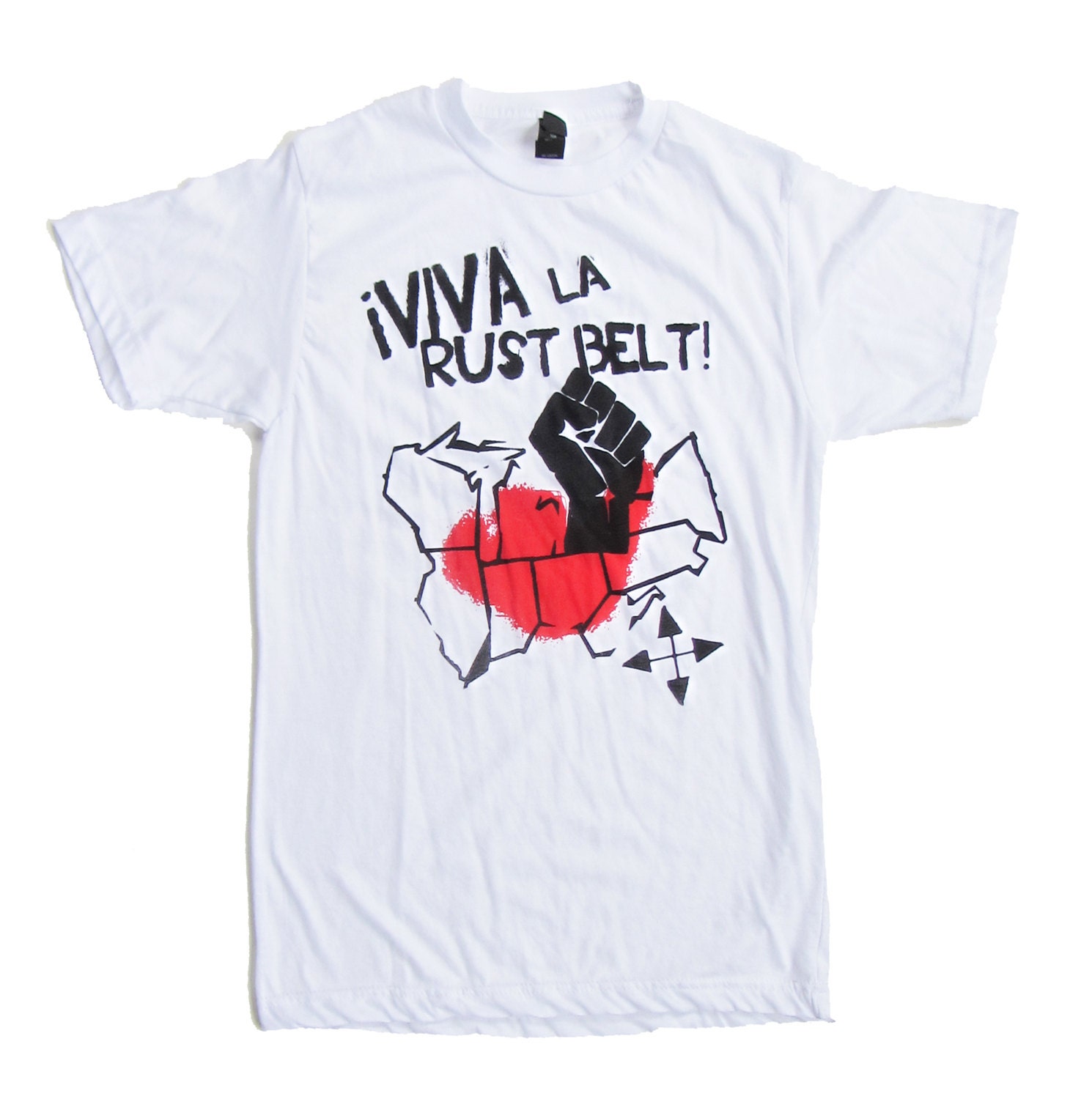 SUPER SOFT Vintage Feel Unisex White Tee - Viva La Rust Belt