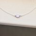 Light Purple Minimalistic Bracelet- 925 Sterling Silver Chain - Tiny Jewelry- Gifts Under 20- Last Minute Gift Idea
