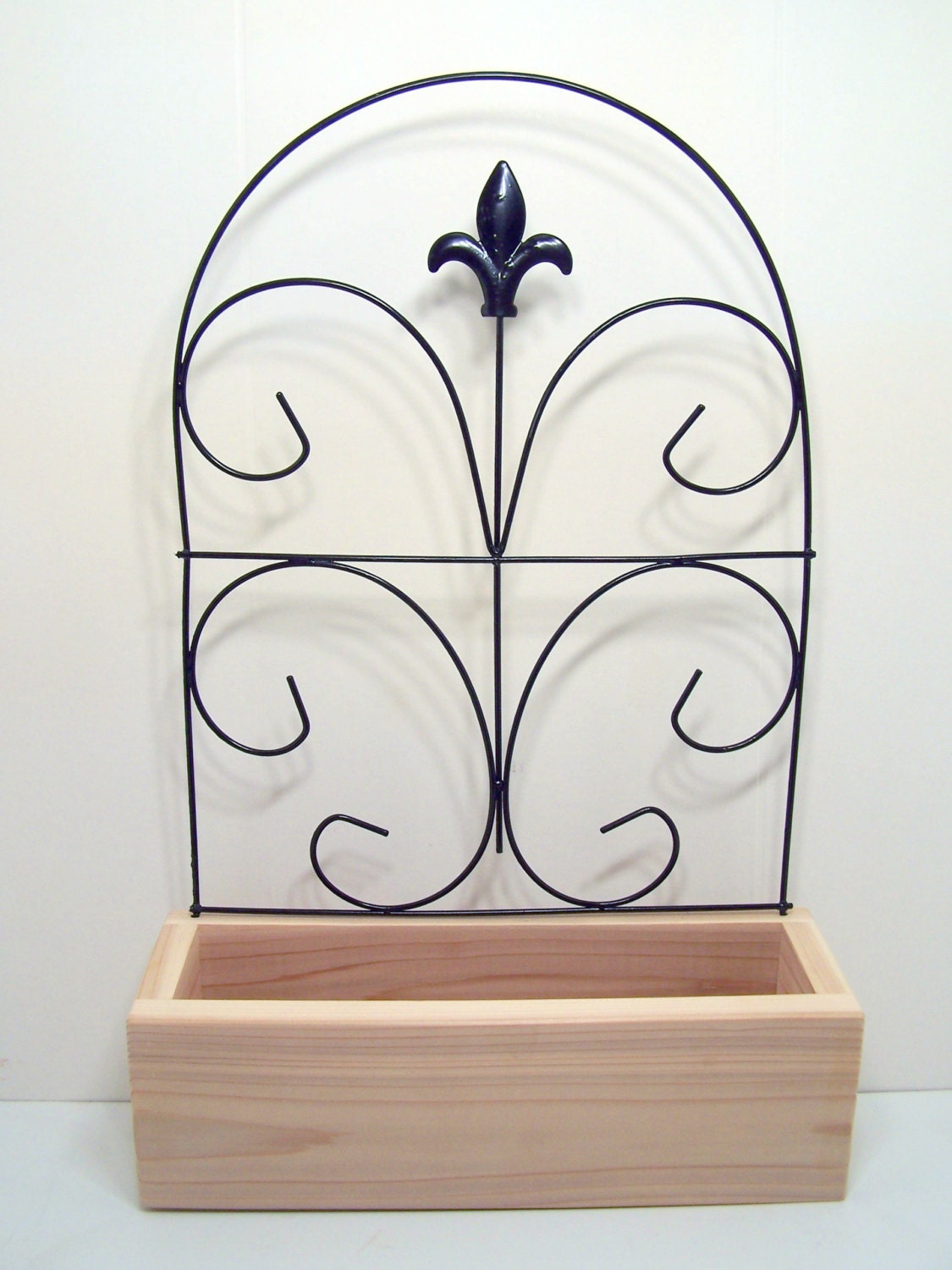 Planter Wood Box DIY Fleur de lis Dorm Decor