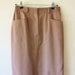Vintage 1980s Saks Fifth Avenue Khaki Tan Pocket Button Pencil Skirt